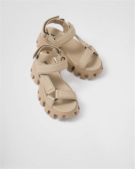 prada nomad sandals beige|sandali prada uomo.